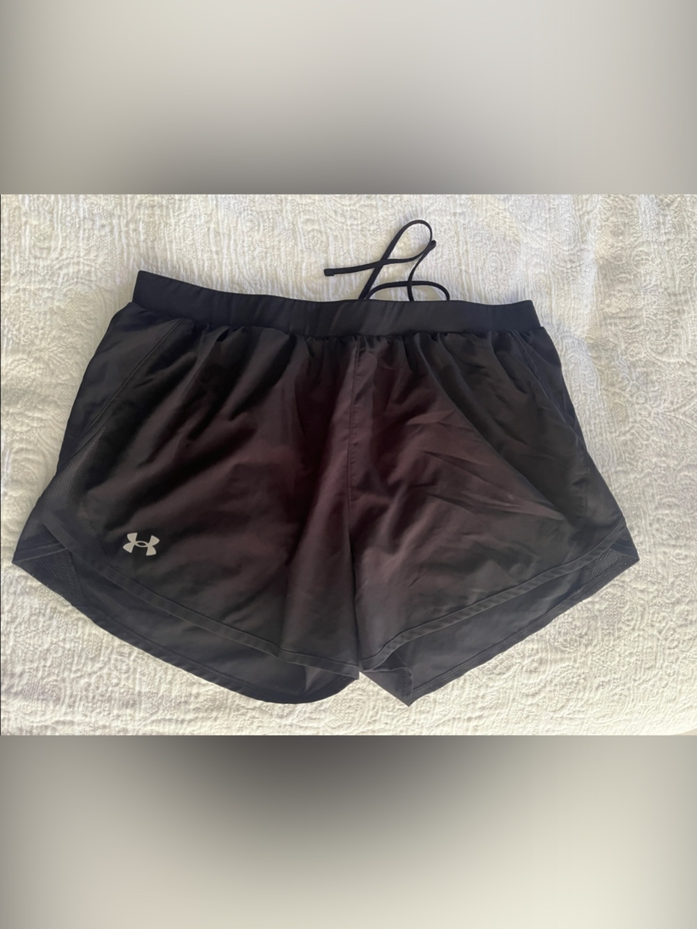 Under Armour Black Women's Athletic Shorts with Reflective Logo